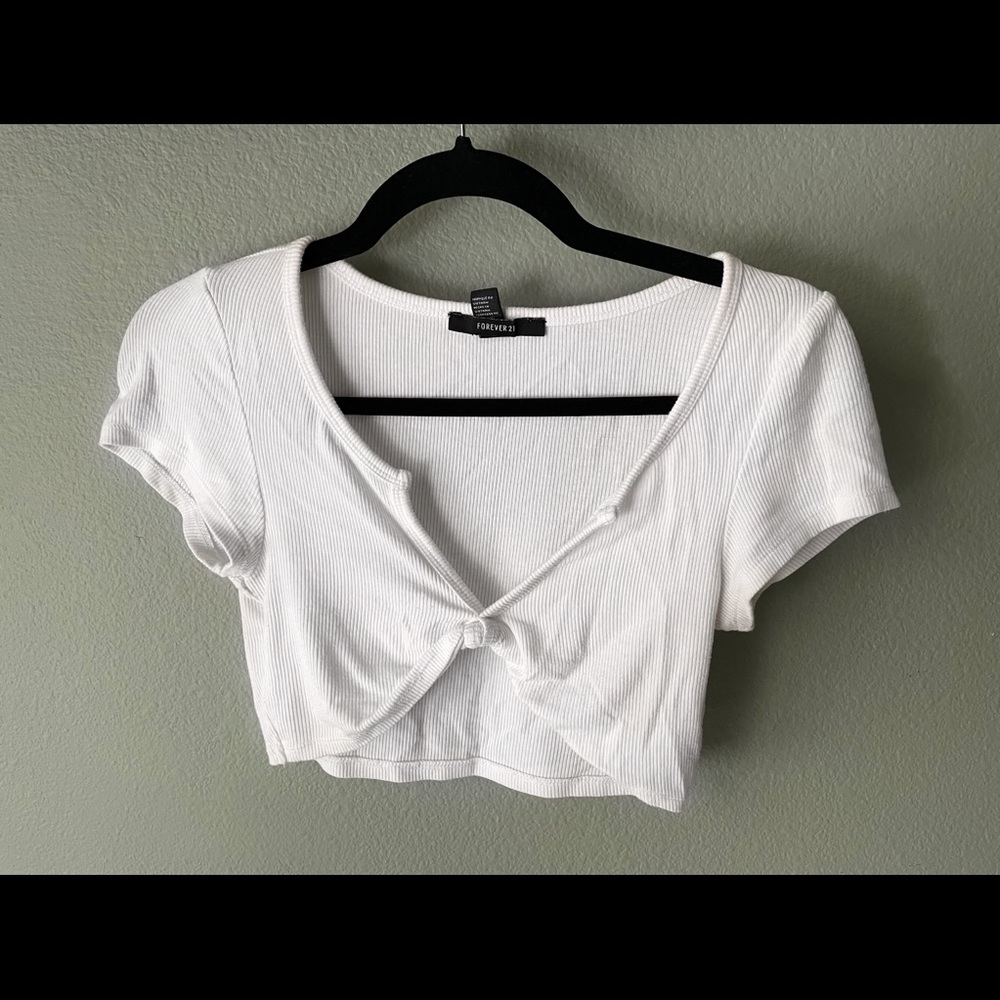 White crop top